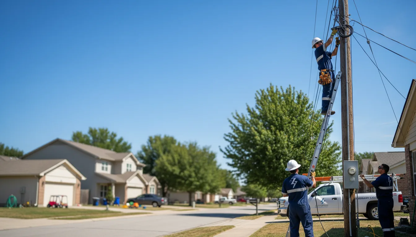 Residential electrician providing installation services in Pleasanton, TX